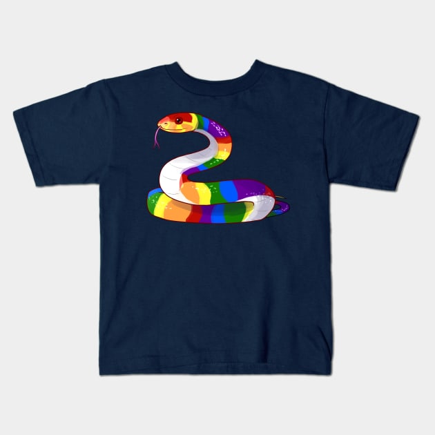 Homosssexual Snake Kids T-Shirt by candychameleon